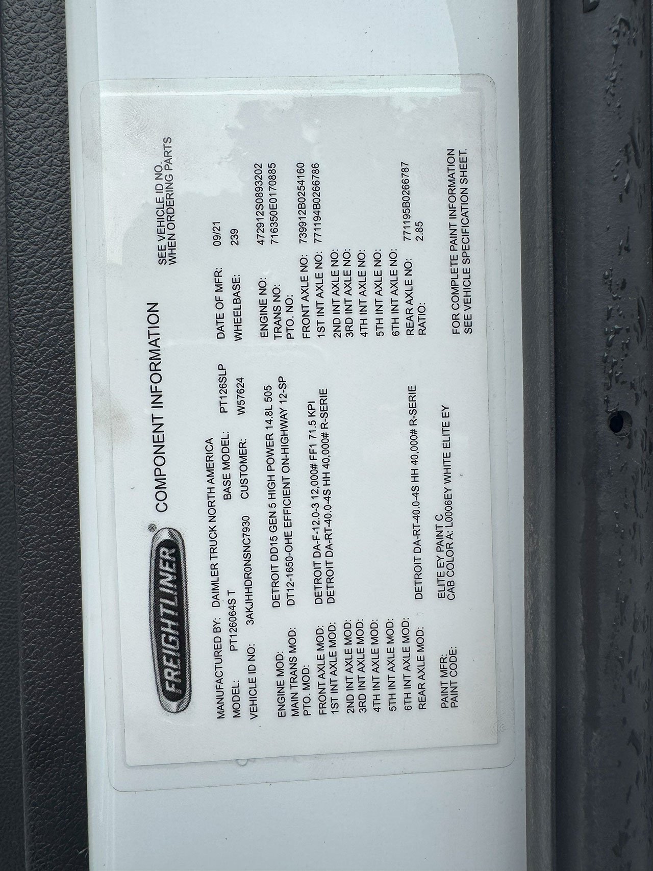 
								2022 Freightliner Cascadia 126 full									