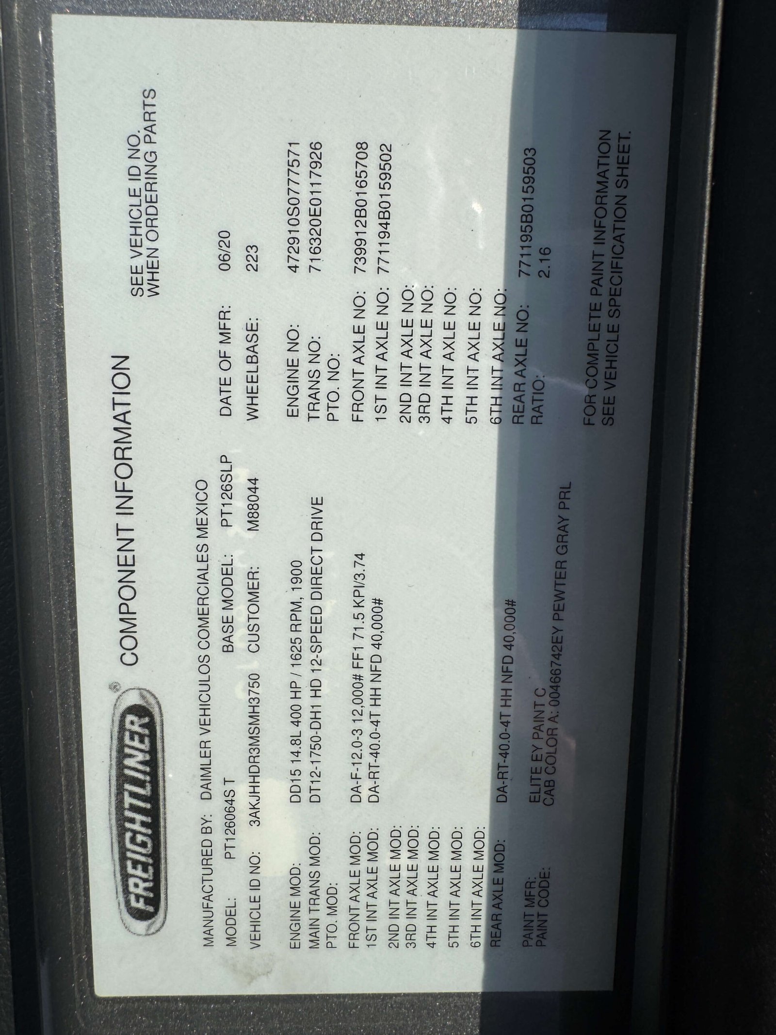 
								2021 Freightliner Cascadia full									