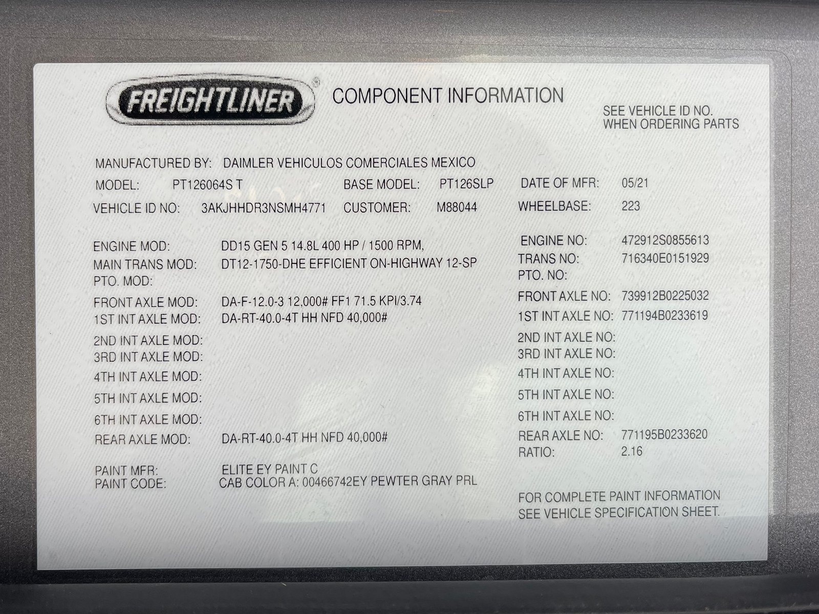 
								Freightliner Cascadia 2022 full									