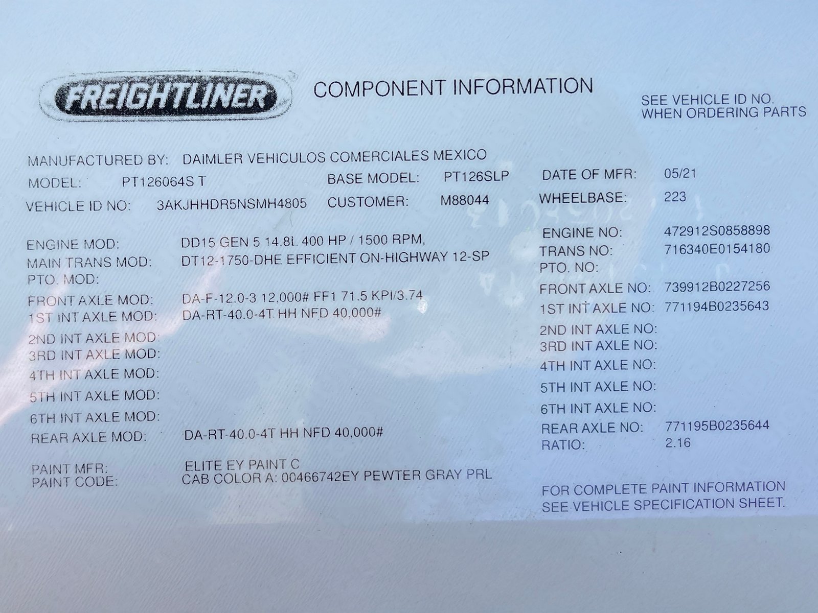 
								Freightliner Cascadia 2022 full									