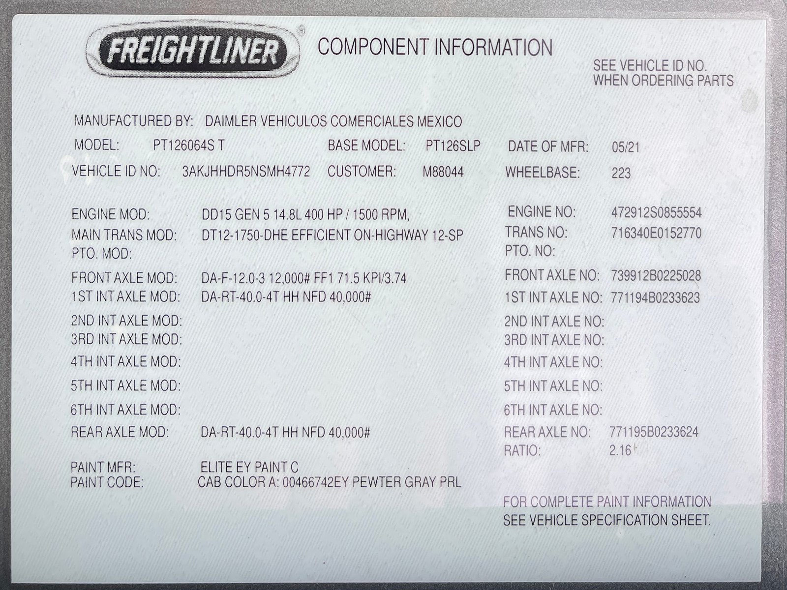 
								Freightliner Cascadia 2022 full									