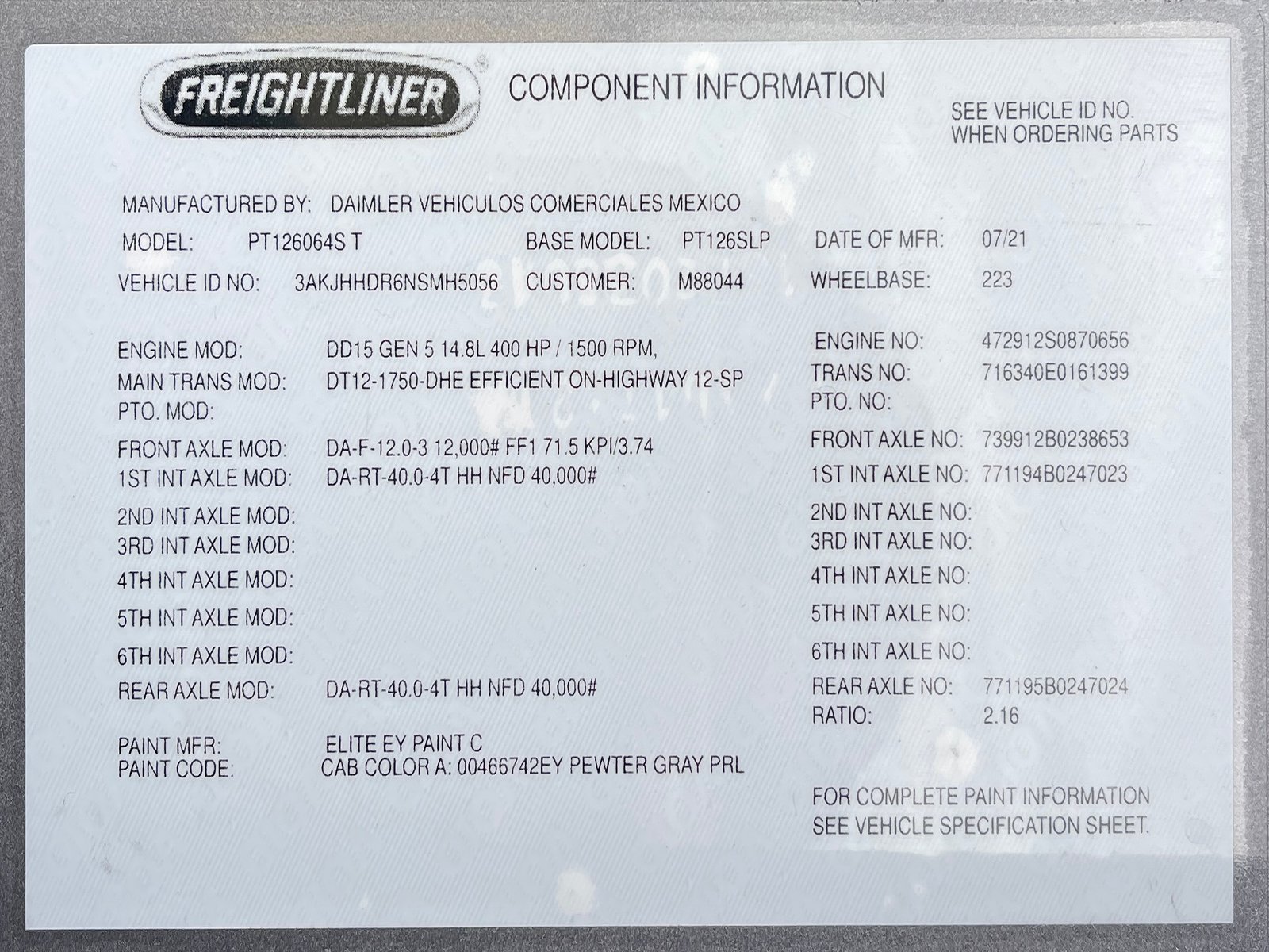 
								Freightliner Cascadia 2022 full									