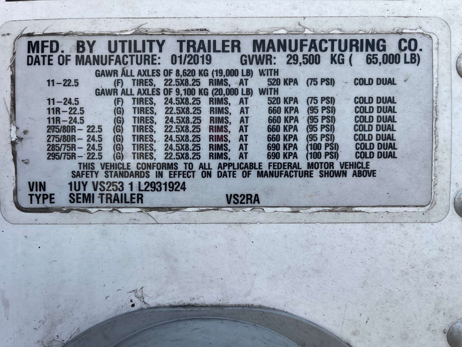 
								2020 Utility Reefer full									
